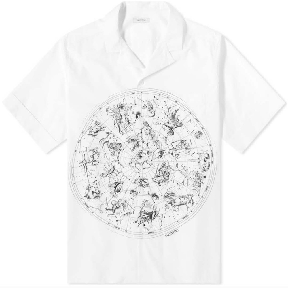 Valentino Zodiac Print Vacation Short Sleeve Shirt New T-shirt Unisex
